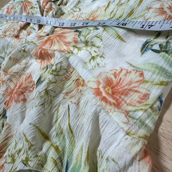 Rip Curl NWT Sol Seeker Maxi Dress Floral White XL Smocked Hawaiian Tropical - Picture 10 of 12